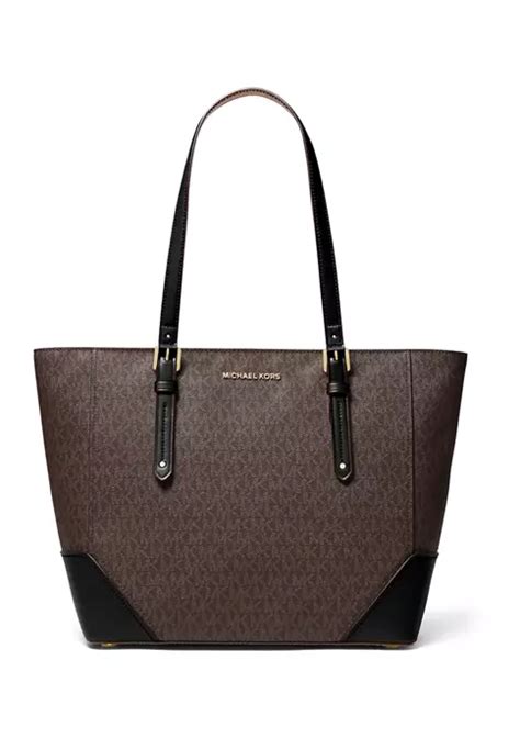 belks michael kors purse aria top zip|MICHAEL Michael Kors Aria Signature Large Tote .